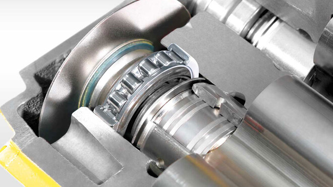 Klipno rotacijsko puhalo s iznimno robusnim ležajevima.